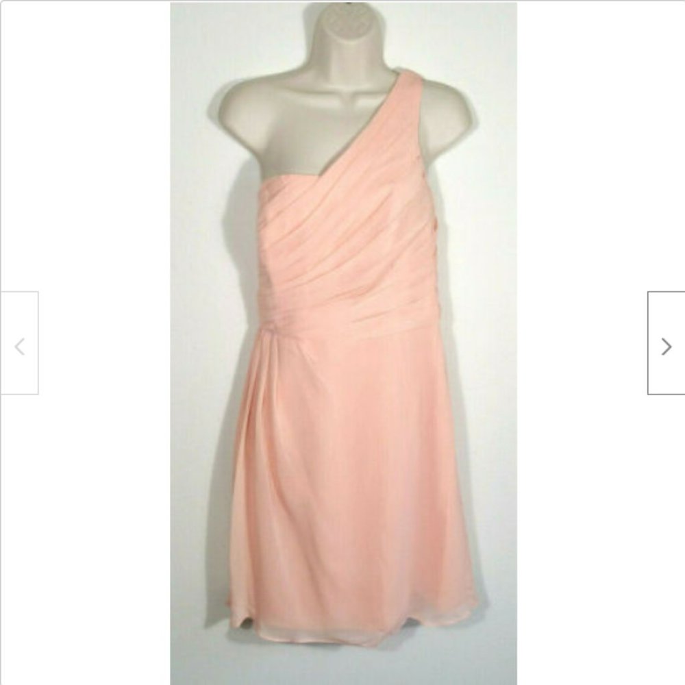 DAVID'S BRIDAL One-Shoulder A-line Dress 3385E1M